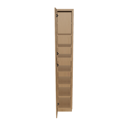 Utility Kitchen Cabinet U1596 Shaker Toffee LessCare 15 in. width 96 in. height 24 in. depth