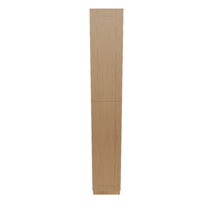 Utility Kitchen Cabinet U1596 Shaker Toffee LessCare 15 in. width 96 in. height 24 in. depth