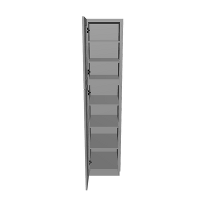Utility Kitchen Cabinet U1884 Colonial Gray LessCare 18 in. width 84 in. height 24 in. depth