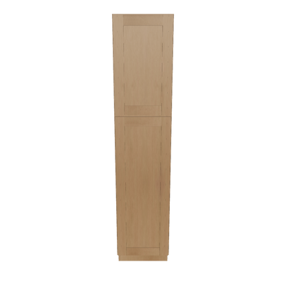 Utility Kitchen Cabinet U1884 Shaker Toffee LessCare 18 in. width 84 in. height 24 in. depth