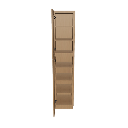 Utility Kitchen Cabinet U1890 Shaker Toffee LessCare 18 in. width 90 in. height 24 in. depth