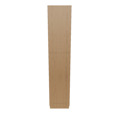 Utility Kitchen Cabinet U1890 Shaker Toffee LessCare 18 in. width 90 in. height 24 in. depth