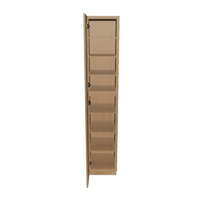 Utility Kitchen Cabinet U1896 Shaker Toffee LessCare 18 in. width 96 in. height 24 in. depth