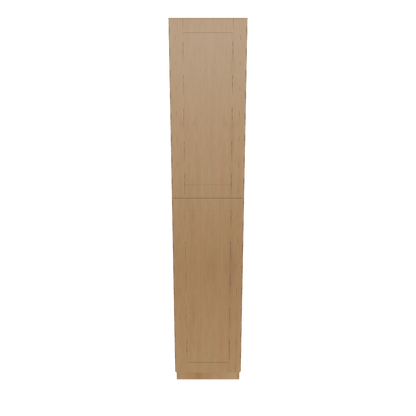 Utility Kitchen Cabinet U1896 Shaker Toffee LessCare 18 in. width 96 in. height 24 in. depth