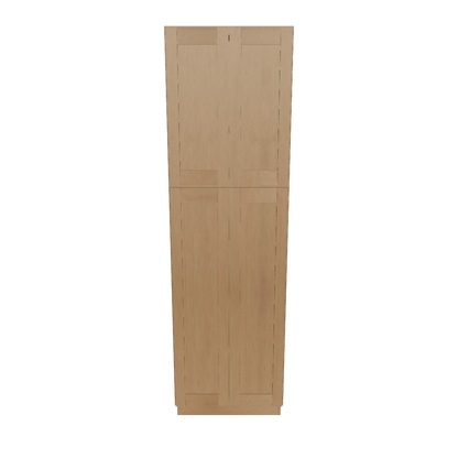 Utility Kitchen Cabinet U2484 Shaker Toffee LessCare 24 in. width 84 in. height 24 in. depth