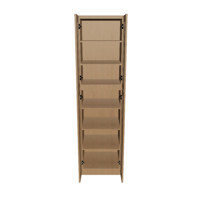 Utility Kitchen Cabinet U2490 Shaker Toffee LessCare 24 in. width 90 in. height 24 in. depth