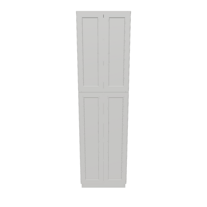 Utility Kitchen Cabinet U2490 Milan Pearl 24 in. width 90 in. height 24 in. depth