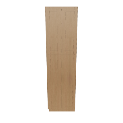 Utility Kitchen Cabinet U2490 Shaker Toffee LessCare 24 in. width 90 in. height 24 in. depth