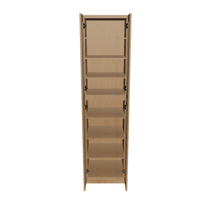 Utility Kitchen Cabinet U2496 Shaker Toffee LessCare 24 in. width 96 in. height 24 in. depth