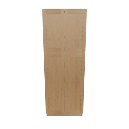 Utility Kitchen Cabinet U3084 Shaker Toffee  33"W x 84'H x 24"D