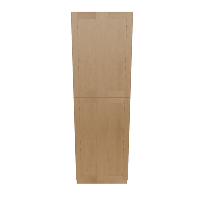 Utility Kitchen Cabinet U3096 Shaker Toffee 30"W x 84"H x 24"D