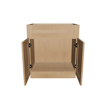 Vanity Sink Base Cabinet 30 in W x 21 in D x 34 1/2 in H - Shaker Toffee