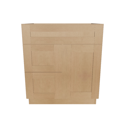 Vanity Sink Base Cabinet with Right Drawers 30 in W x 21 in D x 34 1/2 in H Shaker Toffee