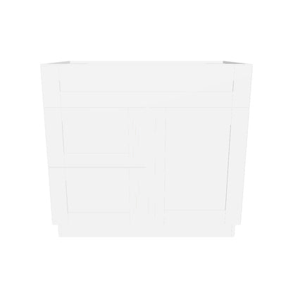 36 W x 21 D x 34.5 H Vanity Sink Base Cabinet with Left Drawers - Alpina White