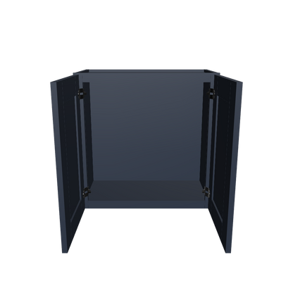 Wall Kitchen Cabinet W2424 Danbury Blue LessCare 24 in. width 24 in. height 12 in. depth