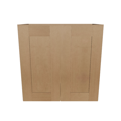 Wall Kitchen Cabinet W2424 Shaker Toffee LessCare 24 in. width 24 in. height 12 in. depth
