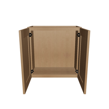 Wall Kitchen Cabinet W2424 Shaker Toffee LessCare 24 in. width 24 in. height 12 in. depth