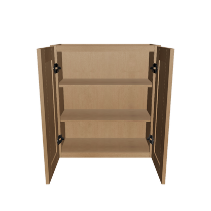 Wall Kitchen Cabinet W2730 Shaker Toffee LessCare 27 in. width 30 in. height 12 in. depth