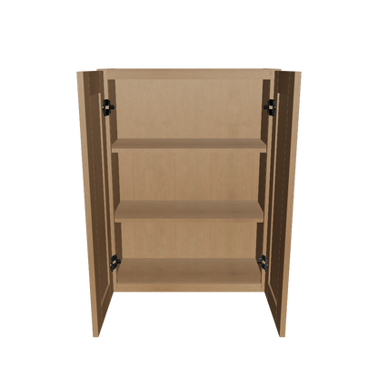 Wall Kitchen Cabinet W2736 Shaker Toffee LessCare 27 in. width 36 in. height 12 in. depth