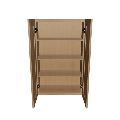 Wall Kitchen Cabinet W2742 Shaker Toffee LessCare 27 in. width 42 in. height 12 in. depth