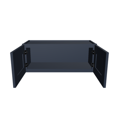 Wall Kitchen Cabinet W3012 Danbury Blue LessCare 30 in. width 12 in. height 12 in. depth