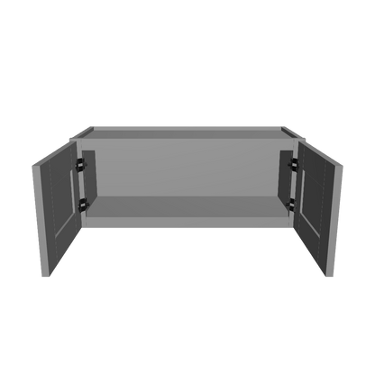 Wall Kitchen Cabinet W3012 Colonial Gray LessCare 30 in. width 12 in. height 12 in. depth