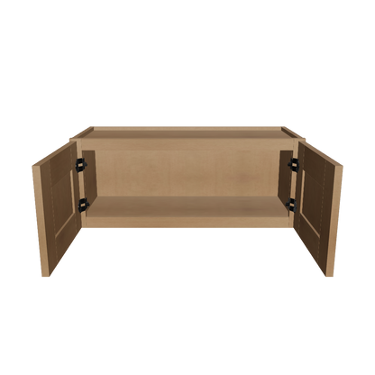 Wall Kitchen Cabinet W3012 Shaker Toffee LessCare 30 in. width 12 in. height 12 in. depth