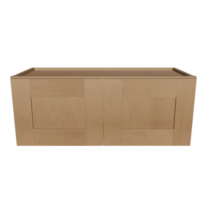 Wall Kitchen Cabinet W3012 Shaker Toffee LessCare 30 in. width 12 in. height 12 in. depth