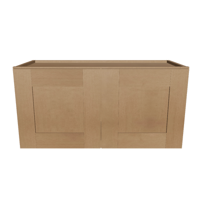 Wall Kitchen Cabinet W3015 Shaker Toffee LessCare 30 in. width 15 in. height 12 in. depth