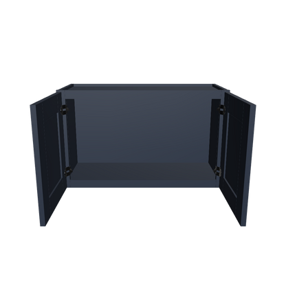 Wall Kitchen Cabinet W3018 Danbury Blue LessCare 30 in. width 18 in. height 12 in. depth