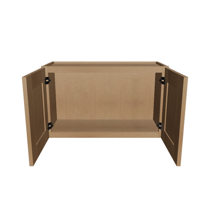 Wall Kitchen Cabinet W3018 Shaker Toffee LessCare 30 in. width 18 in. height 12 in. depth