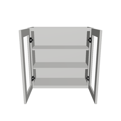 Frosted Glass Door Wall Kitchen Cabinet WMD3030 Milan Pearl 30 in. width 30 in. height 12 in. depth