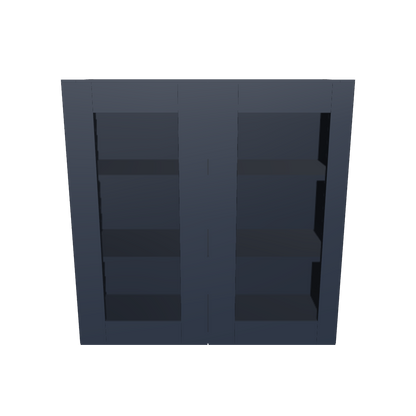 Frosted Glass Door Wall Kitchen Cabinet WMD3030 Danbury Blue LessCare 30 in. width 30 in. height 12 in. depth