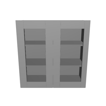 Frosted Glass Door Wall Kitchen Cabinet WMD3030 Colonial Gray LessCare 30 in. width 30 in. height 12 in. depth