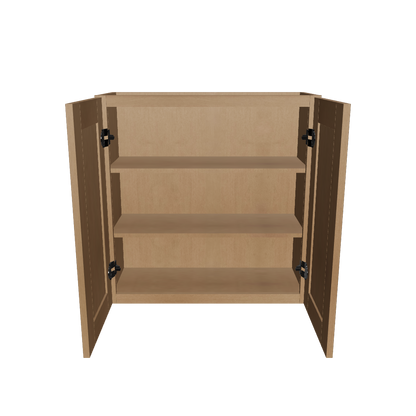 Wall Kitchen Cabinet W3030 Shaker Toffee LessCare 30 in. width 30 in. height 12 in. depth