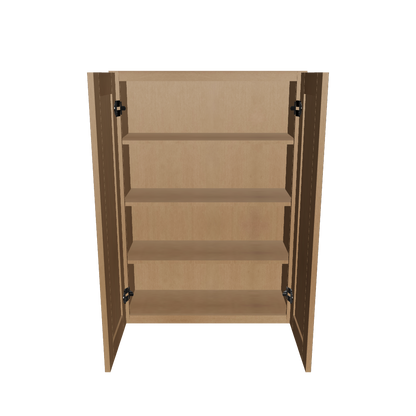 Wall Kitchen Cabinet W3042 Shaker Toffee LessCare 30 in. width 42 in. height 12 in. depth