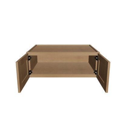 Wall Kitchen Cabinet W331224 Shaker Toffee LessCare 33 in. width 12 in. height 24 in. depth