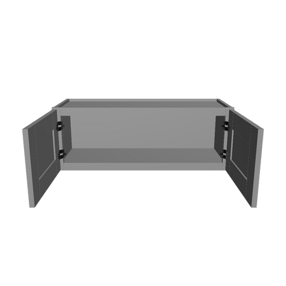 Wall Kitchen Cabinet W3312 Colonial Gray LessCare 33 in. width 12 in. height 12 in. depth