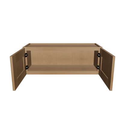 Wall Kitchen Cabinet W3312 Shaker Toffee LessCare 33 in. width 12 in. height 12 in. depth