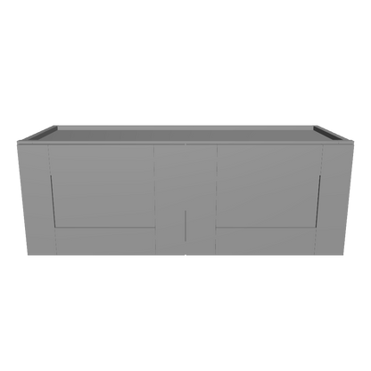 Wall Kitchen Cabinet W3312 Colonial Gray LessCare 33 in. width 12 in. height 12 in. depth