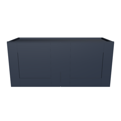 Wall Kitchen Cabinet W3315 Danbury Blue LessCare 33 in. width 15 in. height 12 in. depth