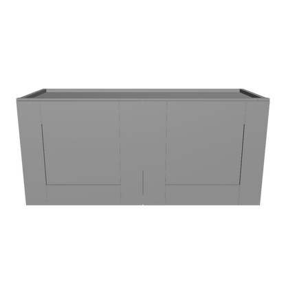 Wall Kitchen Cabinet W3315 Colonial Gray LessCare 33 in. width 15 in. height 12 in. depth