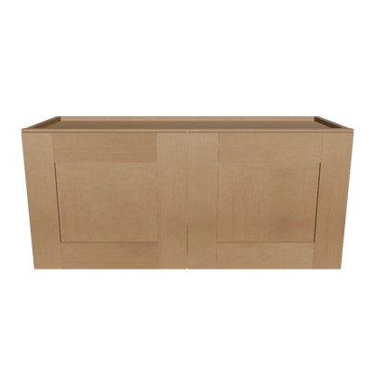 Wall Kitchen Cabinet W3315 Shaker Toffee LessCare 33 in. width 15 in. height 12 in. depth