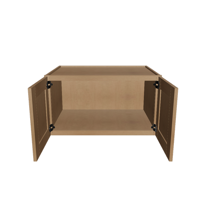 Wall Kitchen Cabinet W331824 Shaker Toffee LessCare 33 in. width 18 in. height 24 in. depth