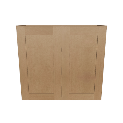 Wall Kitchen Cabinet W3330 Shaker Toffee LessCare 33 in. width 30 in. height 12 in. depth
