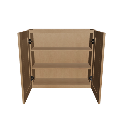 Wall Kitchen Cabinet W3330 Shaker Toffee LessCare 33 in. width 30 in. height 12 in. depth