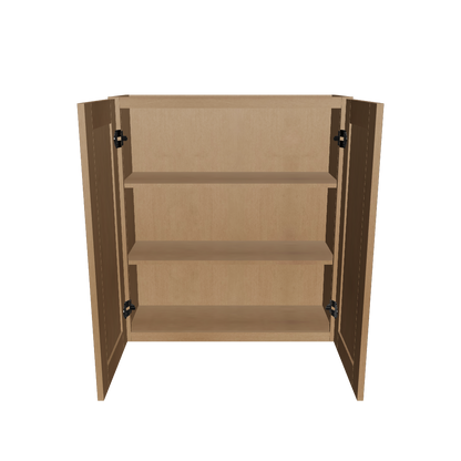 Wall Kitchen Cabinet W3336 Shaker Toffee LessCare 33 in. width 36 in. height 12 in. depth