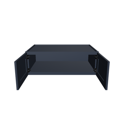 Wall Kitchen Cabinet W361224 Danbury Blue LessCare 36 in. width 12 in. height 24 in. depth