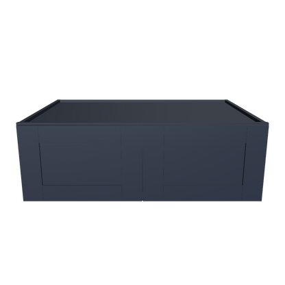 Wall Kitchen Cabinet W361224 Danbury Blue LessCare 36 in. width 12 in. height 24 in. depth