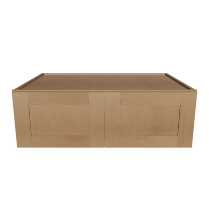 Wall Kitchen Cabinet W361224 Shaker Toffee LessCare 36 in. width 12 in. height 24 in. depth